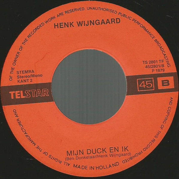 Henk Wijngaard - Kilometervreters (B-Keus) Vinyl Singles Vinyl Goed / Hoes Slecht