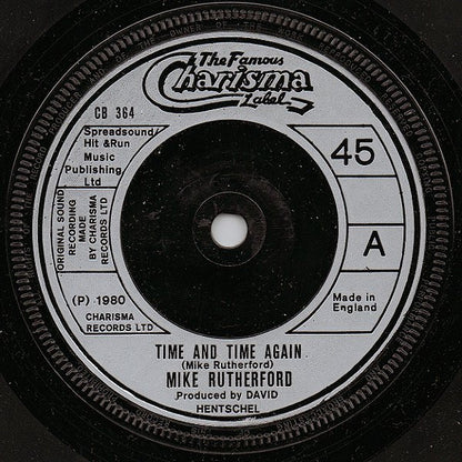 Mike Rutherford - Time And Time Again Vinyl Singles Vinyl Very Good (VG) <br> Hoes Generic