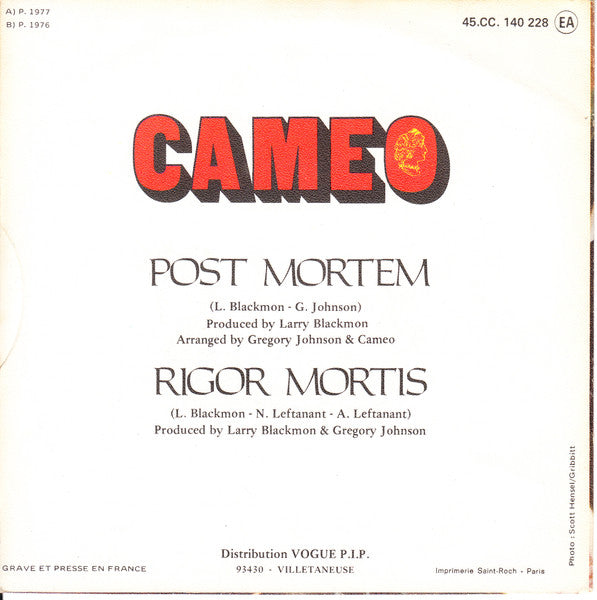 Cameo - Post Mortem