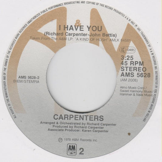 Carpenters - Sweet, Sweet, Smile