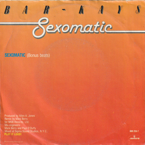 Bar-Kays - Sexomatic 43324 Vinyl Singles Vinyl Very Good (VG) <br> Hoes Good Plus (G+)