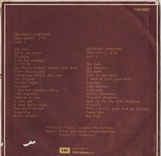 Café Crème - Unlimited Citations Vinyl Singles Vinyl Zeer Goed / Hoesje Goed "VINYLSINGLES.NL"