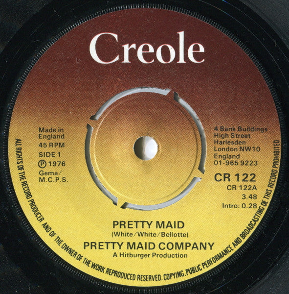 Pretty Maid Company - Pretty Maid Vinyl Singles Vinyl Very Good (VG) <br> Hoes Generic