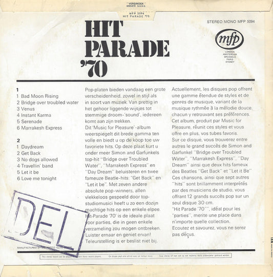 Unknown Artist - Hit Parade 70 (LP)
