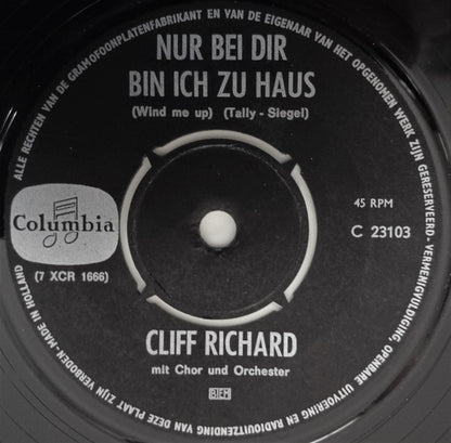 Cliff Richard - Nur Bei Dir Bin Ich Zu Haus (Wind Me Up) Vinyl Singles Vinyl Very Good (VG) <br> Hoes Generic