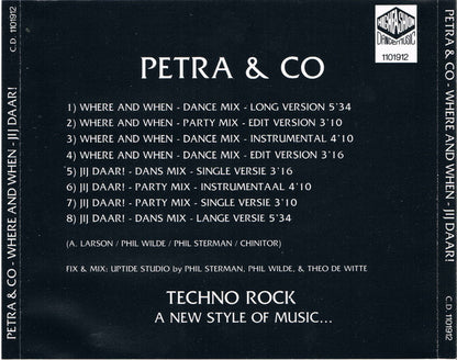 Petra & Co - Where And When / Jij Daar! (CD) Compact Disc Goede Staat
