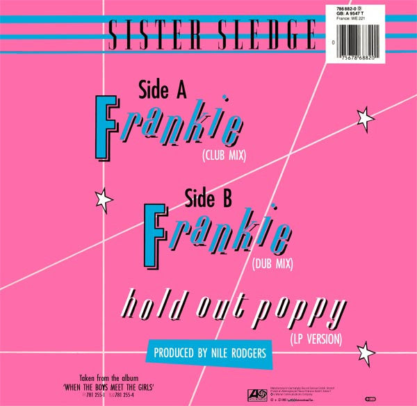 Sister Sledge - Frankie (Maxi-Single) Maxi-Singles Vinyl Very Good (VG) <br> Hoes Good Plus (G+)