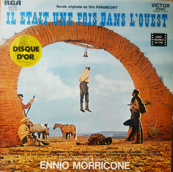 Ennio Morricone - Il Était Une Fois Dans L'Ouest (Bande Originale Du Film Paramount) (LP) Vinyl LP Vinyl Very Good (VG) <br> Hoes Good Plus (G+)