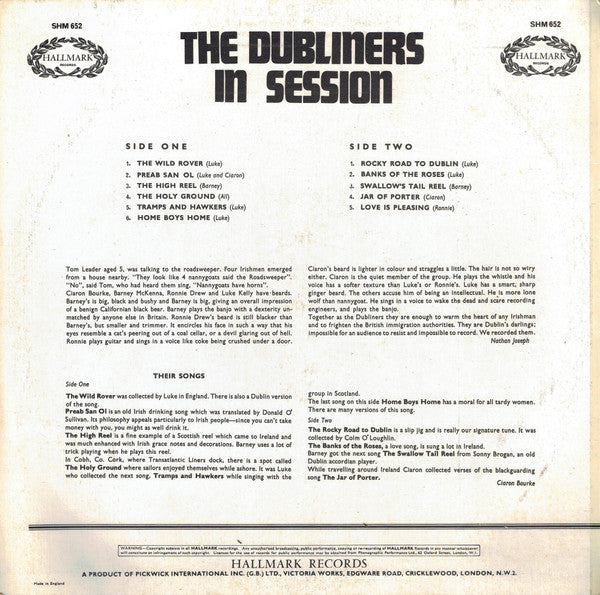 Dubliners - In Session (LP) 50040 Vinyl LP VINYLSINGLES.NL