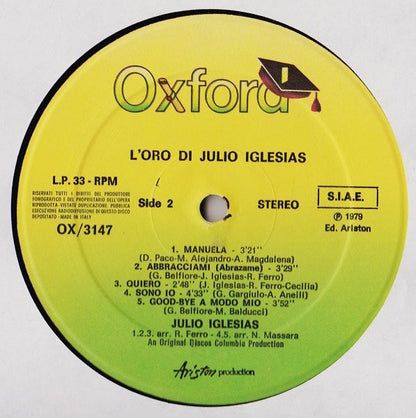 Julio Iglesias - L'Oro Di Julio Iglesias (LP)