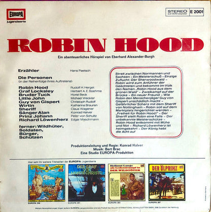 Eberhard Alexander-Burgh ‎- Robin Hood (LP) Vinyl LP Vinyl Very Good (VG) <br> Hoes Good Plus (G+)