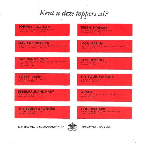 Cliff Richard - Maria No Mas Vinyl Singles Vinyl Goed / Hoes Redelijk