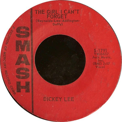 Dickey Lee - I Saw Linda Yesterday Vinyl Singles Vinyl Very Good (VG) <br> Hoes Generic