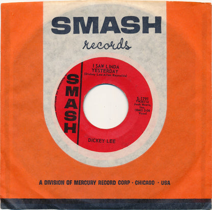 Dickey Lee - I Saw Linda Yesterday Vinyl Singles Vinyl Very Good (VG) <br> Hoes Generic