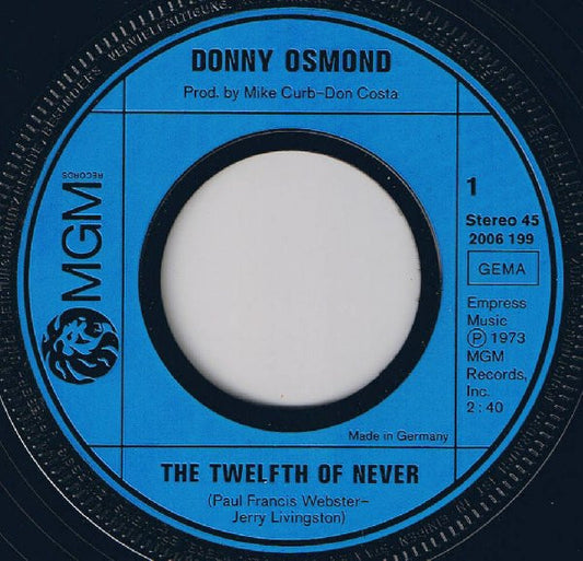 Donny Osmond - The Twelfth Of Never
