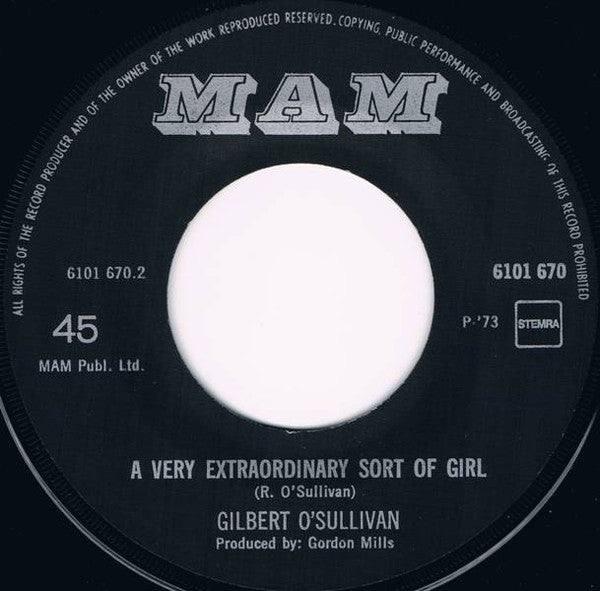 Gilbert O'Sullivan - Get Down Vinyl Singles Vinyl Very Good (VG) <br> Hoes Generic