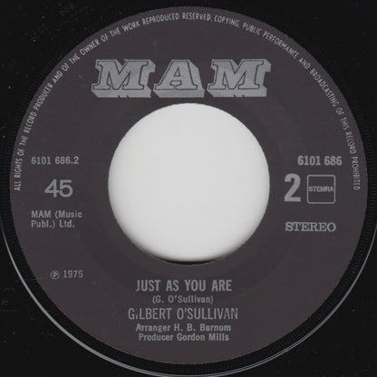 Gilbert O'Sullivan - I'll Believe It When I See It Vinyl Singles Vinyl Very Good (VG) <br> Hoes Generic