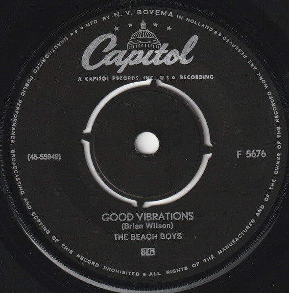 Beach Boys - Good Vibrations Vinyl Singles Vinyl Very Good (VG) <br> Hoes Generic