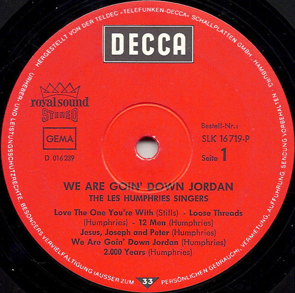 Les Humphries Singers - We Are Goin' Down Jordan (LP) 42762 Vinyl LP Goede Staat