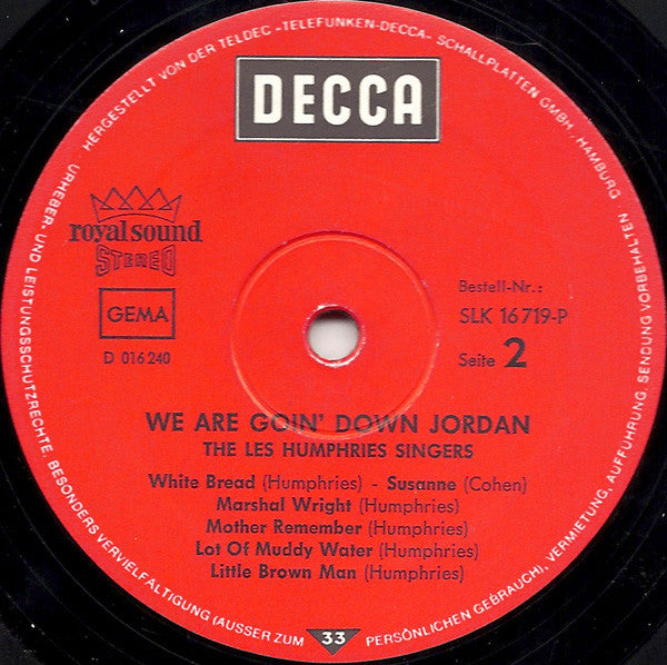 Les Humphries Singers - We Are Goin' Down Jordan (LP) 42762 Vinyl LP Goede Staat