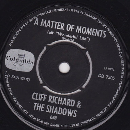 Cliff Richard & The Shadows - On The Beach Vinyl Singles Vinyl Very Good (VG) <br> Hoes Generic