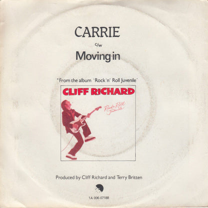Cliff Richard - Carrie (B) 19035 Vinyl Singles Hoes: Slecht