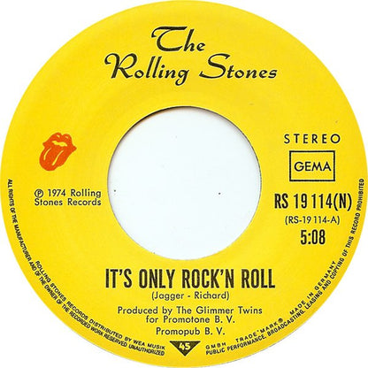 Rolling Stones - It's Only Rock'n'Roll Vinyl Singles Vinyl Very Good (VG) <br> Hoes Generic