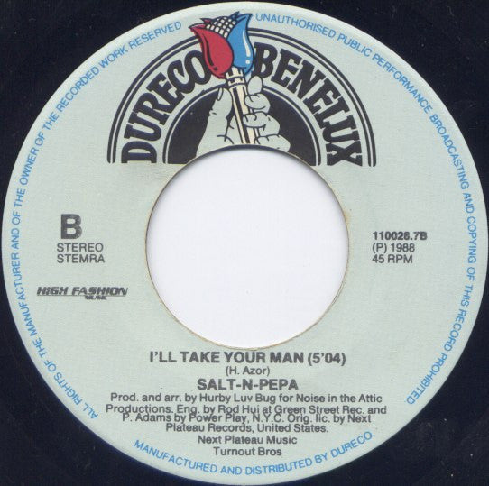 Salt 'N' Pepa - Push It (Remix) Vinyl Singles Vinyl Very Good (VG) <br> Hoes Generic