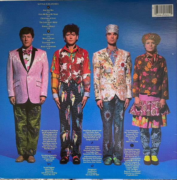 Talking Heads - Little Creatures (LP) Vinyl LP Vinyl Very Good (VG) <br> Hoes Good Plus (G+)