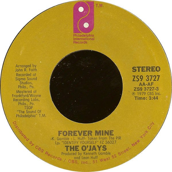 O'Jays - Forever Mine 35654 Vinyl Singles VINYLSINGLES.NL