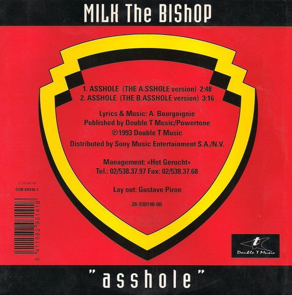 Milk The Bishop - Asshole Vinyl Singles Vinyl Very Good (VG) <br> Hoes Good Plus (G+)