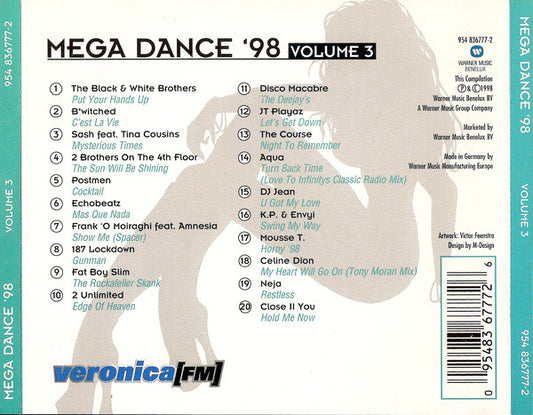 Various - Mega Dance '98 Volume 3 (CD) Compact Disc Goede Staat "VINYLSINGLES.NL"