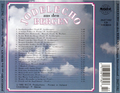 Unknown Artist - Jodelecho Aus Den Bergen (CD) Compact Disc Goede Staat