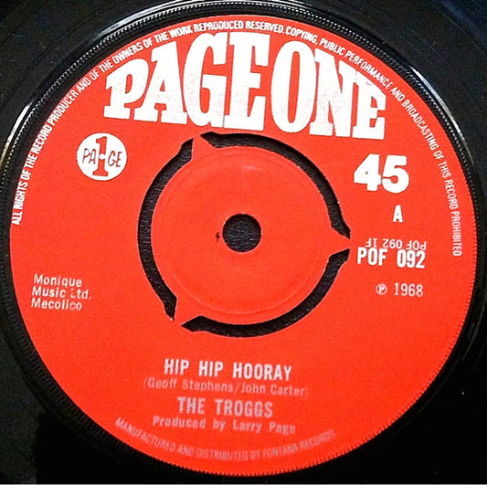 Troggs - Hip Hip Hooray 34010 Vinyl Singles VINYLSINGLES.NL