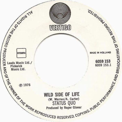 Status Quo - Wild Side Of Life 17617 35200 Vinyl Singles VINYLSINGLES.NL