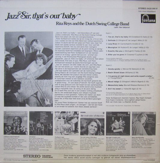 Rita Reys & The Dutch Swing College Band - Jazz Sir, That's Our Baby (LP)