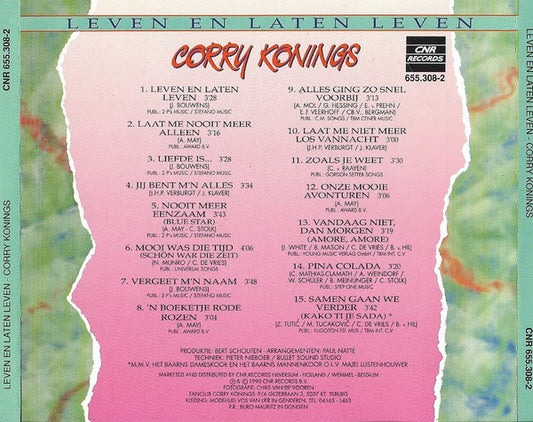 Corry Konings - Leven En Laten Leven (CD) Compact Disc Goede Staat "VINYLSINGLES.NL"