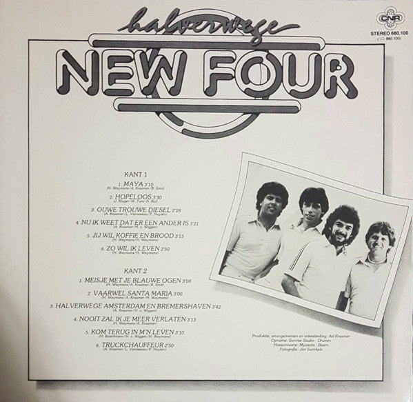 New Four - Halverwege (LP) Vinyl LP Vinyl Very Good (VG) <br> Hoes Good Plus (G+)
