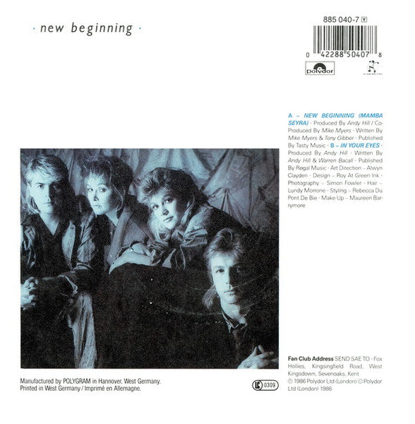 Bucks Fizz - New Beginning Vinyl Singles Vinyl Very Good (VG) <br> Hoes Good Plus (G+)