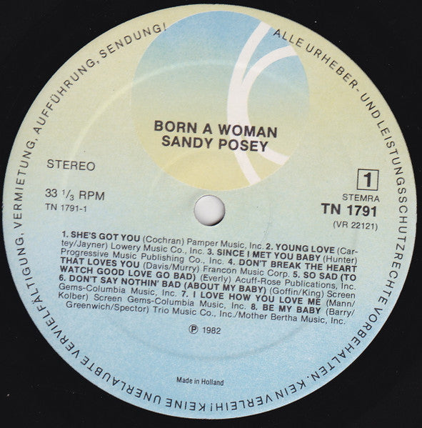 Sandy Posey - Born A Woman (LP) 40503 Vinyl LP Goede Staat