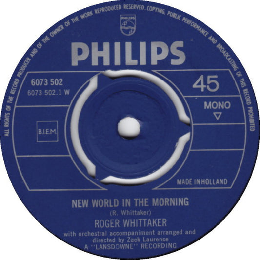 Roger Whittaker - New World In The Morning Vinyl Singles Vinyl Goed / Hoes Generic
