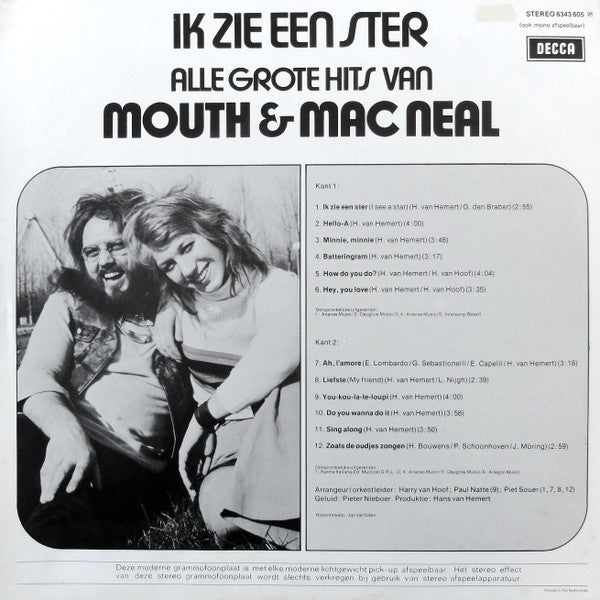 Mouth & MacNeal - Ik Zie Een Ster (Alle Grote Hits Van Mouth & Macneal) (LP) 50937 50937 LP Goede Staat