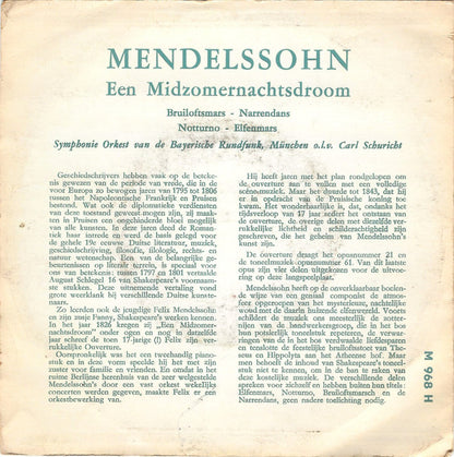 Felix Mendelssohn-Bartholdy - Een Midzomernachtsdroom Vinyl Singles Vinyl Very Good (VG) <br> Hoes Good Plus (G+)