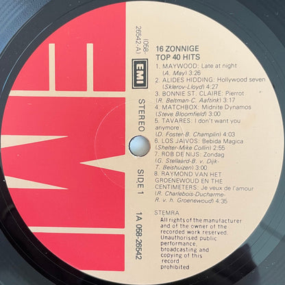 Various - 16 Zonnige Top 40 Hits (LP) 90057 Vinyl LP