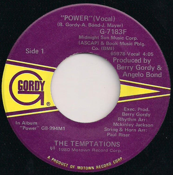 Temptations - Power 38970 Vinyl Singles Goede Staat