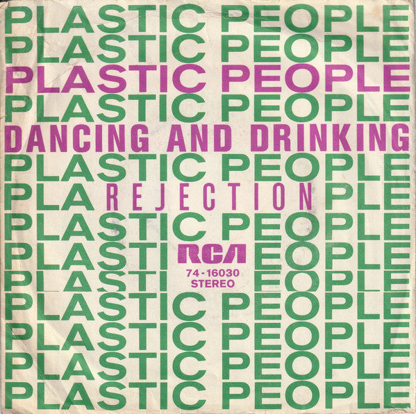 Plastic People - Dancing And Drinking Vinyl Singles Vinyl Very Good (VG) <br> Hoes Good Plus (G+)