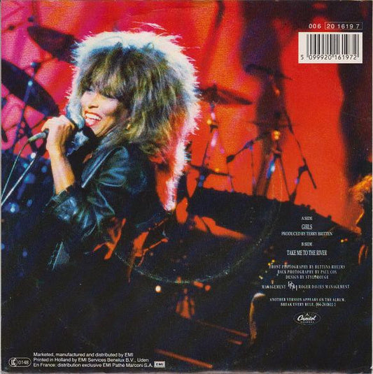 Tina Turner - Girls Vinyl Singles Vinyl Zeer Goed / Hoesje Goed "VINYLSINGLES.NL"