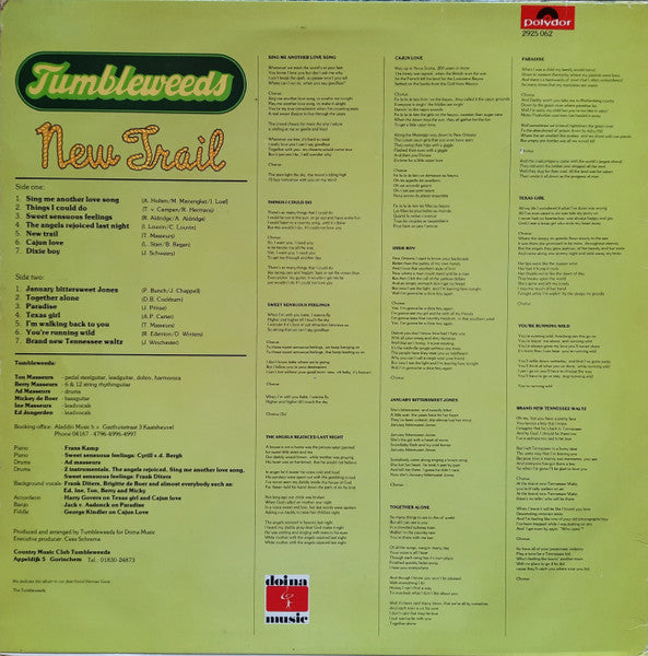 Tumbleweeds - New Trail (LP) Vinyl LP Vinyl Zeer Goed / Hoesje Goed "VINYLSINGLES.NL"