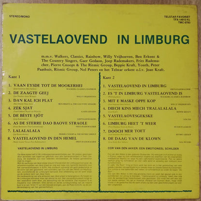 Various – Vastelaovend In Limburg. Limburgse Artieste Zènge Veur 'T Carnavalsmuseum (LP) Vinyl LP Media VG / Sleeve G "VINYLSINGLES.NL"