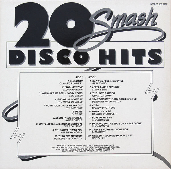 Various - 20 Smash Disco Hits (LP) 50178 Vinyl LP VINYLSINGLES.NL